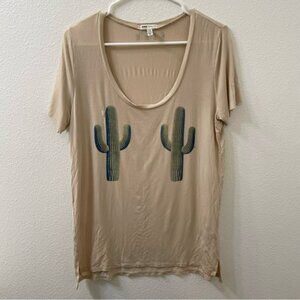 Victoria secret pink cactus shirt tan medium